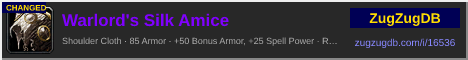 Warlord's Silk Amice: forum signature banner