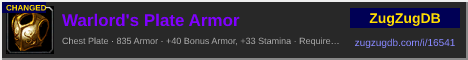 Warlord's Plate Armor: forum signature banner