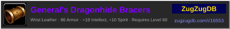General's Dragonhide Bracers: forum signature banner