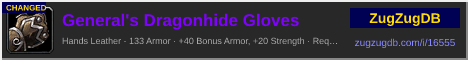 General's Dragonhide Gloves: forum signature banner
