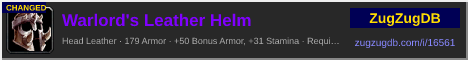 Warlord's Leather Helm: forum signature banner