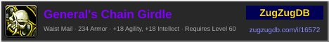 General's Chain Girdle: forum signature banner