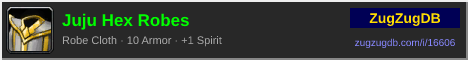 Juju Hex Robes: forum signature banner