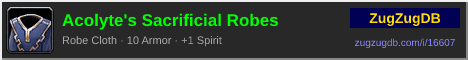 Acolyte's Sacrificial Robes: forum signature banner