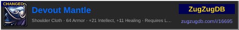 Devout Mantle: forum signature banner