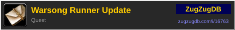 Warsong Runner Update: forum signature banner
