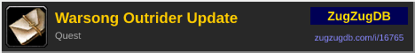 Warsong Outrider Update: forum signature banner