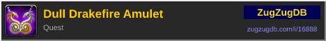 Dull Drakefire Amulet: forum signature banner