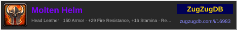 Molten Helm: forum signature banner