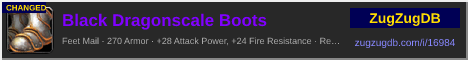 Black Dragonscale Boots: forum signature banner