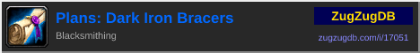 Plans: Dark Iron Bracers: forum signature banner