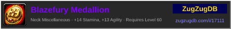 Blazefury Medallion: forum signature banner