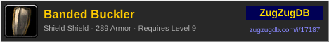 Banded Buckler: forum signature banner