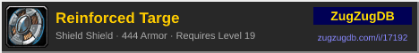 Reinforced Targe: forum signature banner