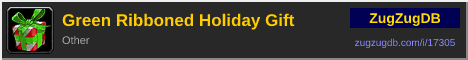 Green Ribboned Holiday Gift: forum signature banner