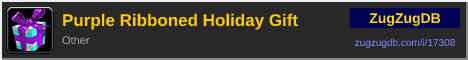 Purple Ribboned Holiday Gift: forum signature banner