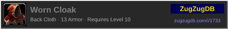 Worn Cloak: forum signature banner