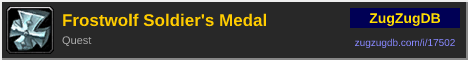 Frostwolf Soldier's Medal: forum signature banner
