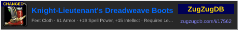 Knight-Lieutenant's Dreadweave Boots: forum signature banner