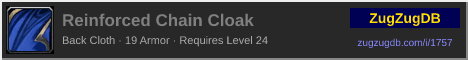 Reinforced Chain Cloak: forum signature banner