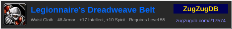 Legionnaire's Dreadweave Belt: forum signature banner