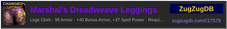 Marshal's Dreadweave Leggings: forum signature banner