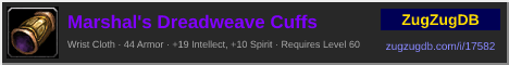 Marshal's Dreadweave Cuffs: forum signature banner