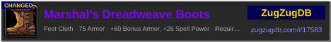 Marshal's Dreadweave Boots: forum signature banner