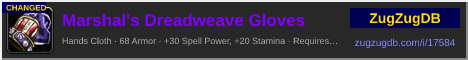 Marshal's Dreadweave Gloves: forum signature banner