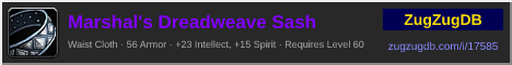 Marshal's Dreadweave Sash: forum signature banner