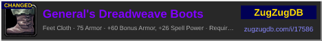 General's Dreadweave Boots: forum signature banner
