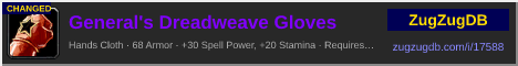 General's Dreadweave Gloves: forum signature banner