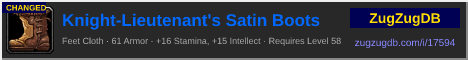 Knight-Lieutenant's Satin Boots: forum signature banner
