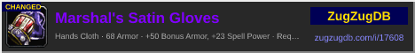 Marshal's Satin Gloves: forum signature banner