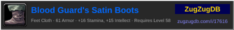 Blood Guard's Satin Boots: forum signature banner