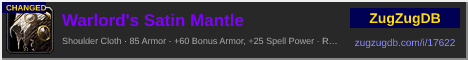 Warlord's Satin Mantle: forum signature banner