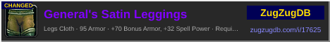 General's Satin Leggings: forum signature banner