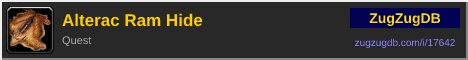 Alterac Ram Hide: forum signature banner