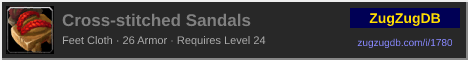 Cross-stitched Sandals: forum signature banner