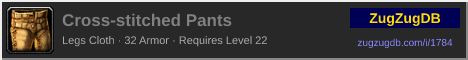 Cross-stitched Pants: forum signature banner