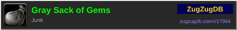 Gray Sack of Gems: forum signature banner