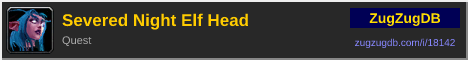 Severed Night Elf Head: forum signature banner