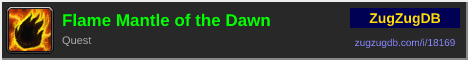 Flame Mantle of the Dawn: forum signature banner
