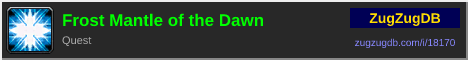 Frost Mantle of the Dawn: forum signature banner