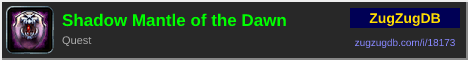 Shadow Mantle of the Dawn: forum signature banner