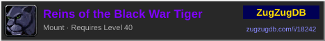 Reins of the Black War Tiger: forum signature banner