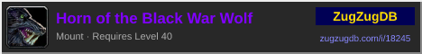 Horn of the Black War Wolf: forum signature banner