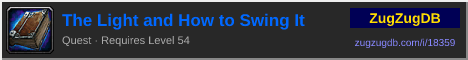 The Light and How to Swing It: forum signature banner