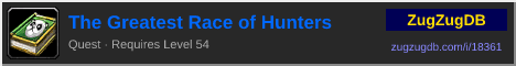 The Greatest Race of Hunters: forum signature banner