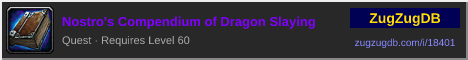 Nostro's Compendium of Dragon Slaying: forum signature banner